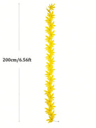 Dlight Decor 200cm Fall Maple Leaf Garland for Autumn and Halloween Decor 200cm Yellow