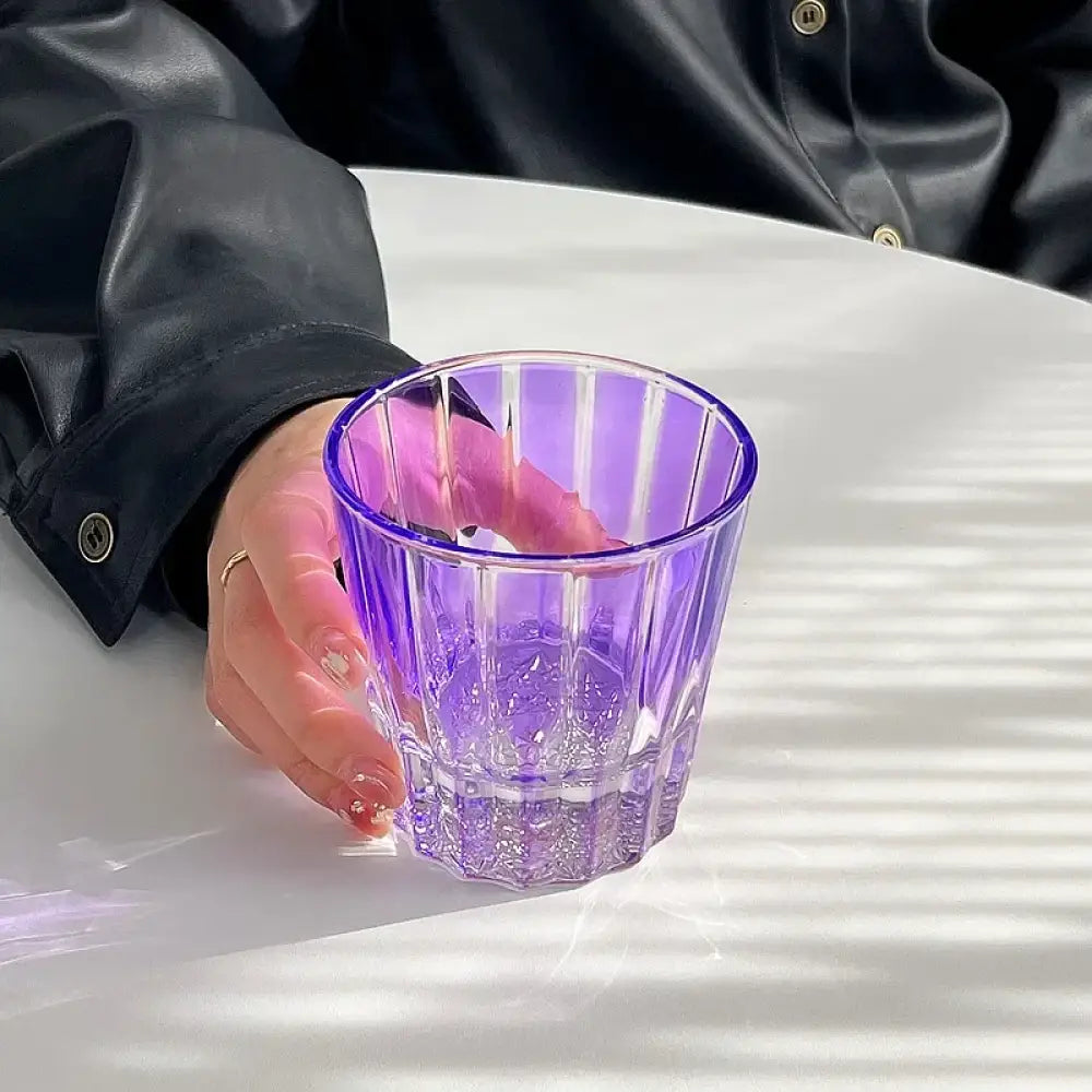 Dlight Decor 200ml Star Diamond Cut Crystal Whisky Glass purple / 200ml