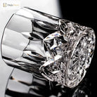 Dlight Decor 2pc 230ml Crystal Embossed Glass Cup Set – Whiskey Wine & Water 230ml / 2pcs