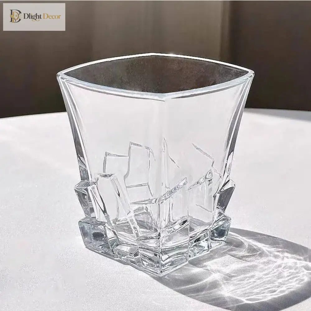 Dlight Decor 310ml Square Glass with Ice Cube Base 310ml / 1pcs Cocktail Glasses