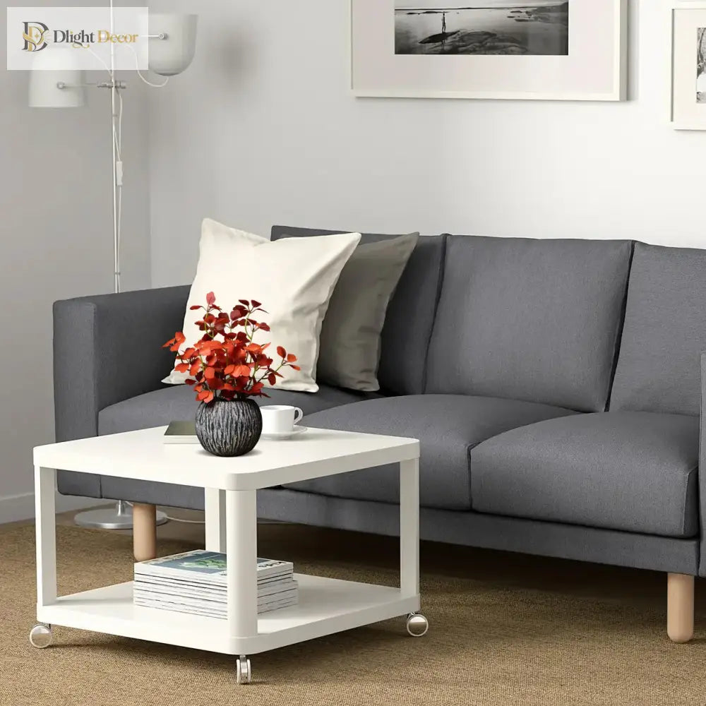Dlight Decor 33cm Four Leaf Clover Plant with Bell Tree Leaves for Home and Party Decor
