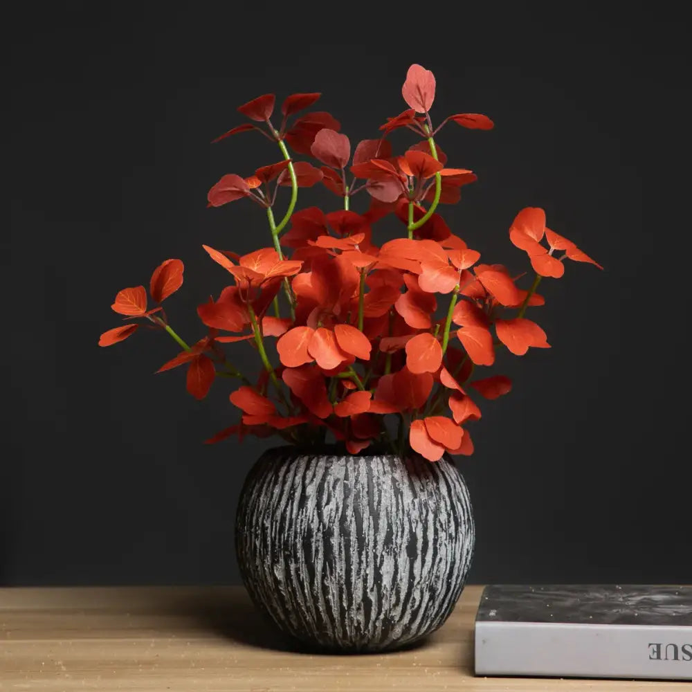 Dlight Decor 33cm Four Leaf Clover Plant with Bell Tree Leaves for Home and Party Decor