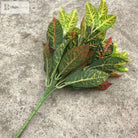 Dlight Decor 33cm Tropical Plant with Codiaeum and Scindapsus Leaves 33cm 32 Leaves