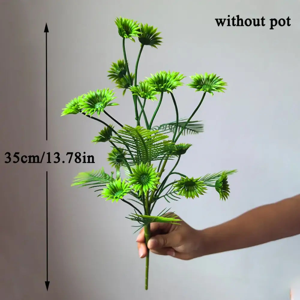 Dlight Decor 37cm Eucalyptus Money Plant Branch for Home and Garden Decor 35cm