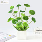 Dlight Decor 37cm Lotus Eucalyptus Leaf Plant with Copper Accents for Home and Office Decor 37cm 18Leaves