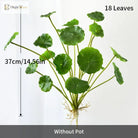Dlight Decor 37cm Lotus Eucalyptus Leaf Plant with Copper Accents for Home and Office Decor 37cm 18Leaves