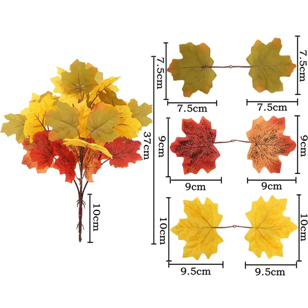 Dlight Decor 39cm Maple Leaf Branch for Autumn and Halloween Decor B