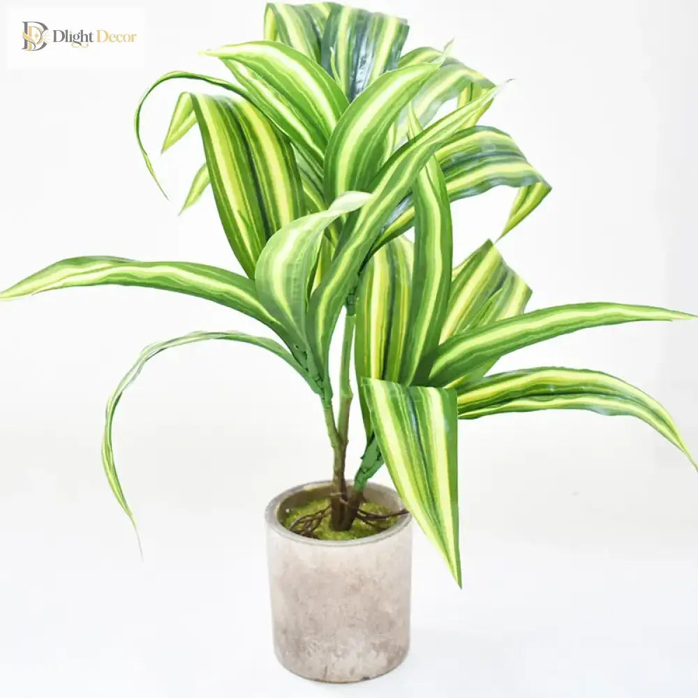 Dlight Decor 43cm Dracaena Air Grass Branch with Bamboo Leaves for Desktop Decor