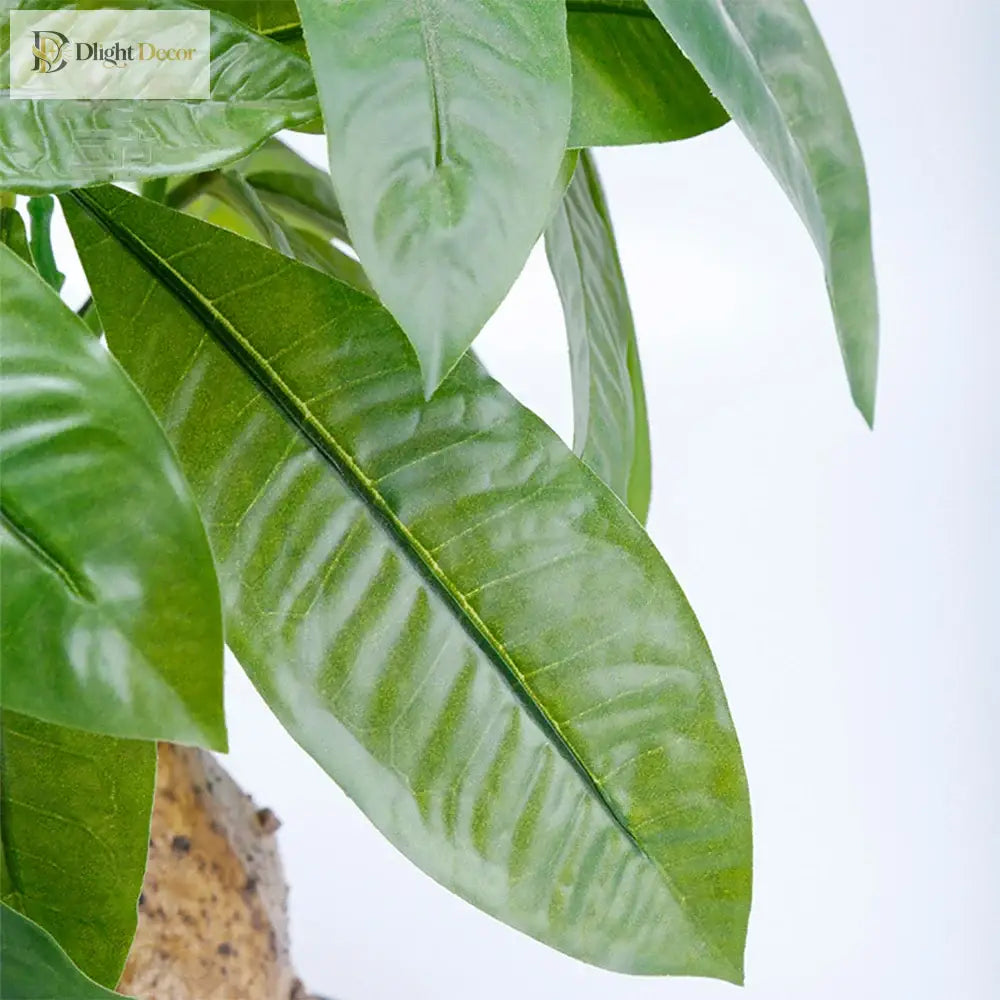 Dlight Decor 43cm Potted Monstera Money Tree for Home and Garden Decor 43cm