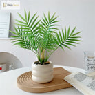 Dlight Decor 44cm Palm Plant Branch with Real Touch Monstera Leaves