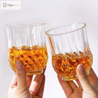 Dlight Decor 4pc Diamond Cut Glass Set 215ml Clear 215ml / 4pcs Cocktail Glasses