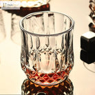 Dlight Decor 4pc Diamond Cut Glass Set 215ml Clear 215ml / 4pcs Cocktail Glasses