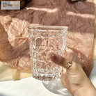 Dlight Decor 4pc Diamond Glass Set 310ml Clear Cups 310ml / 4pcs Glass