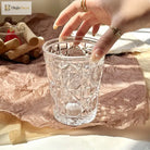 Dlight Decor 4pc Diamond Glass Set 310ml Clear Cups 310ml / 4pcs Glass