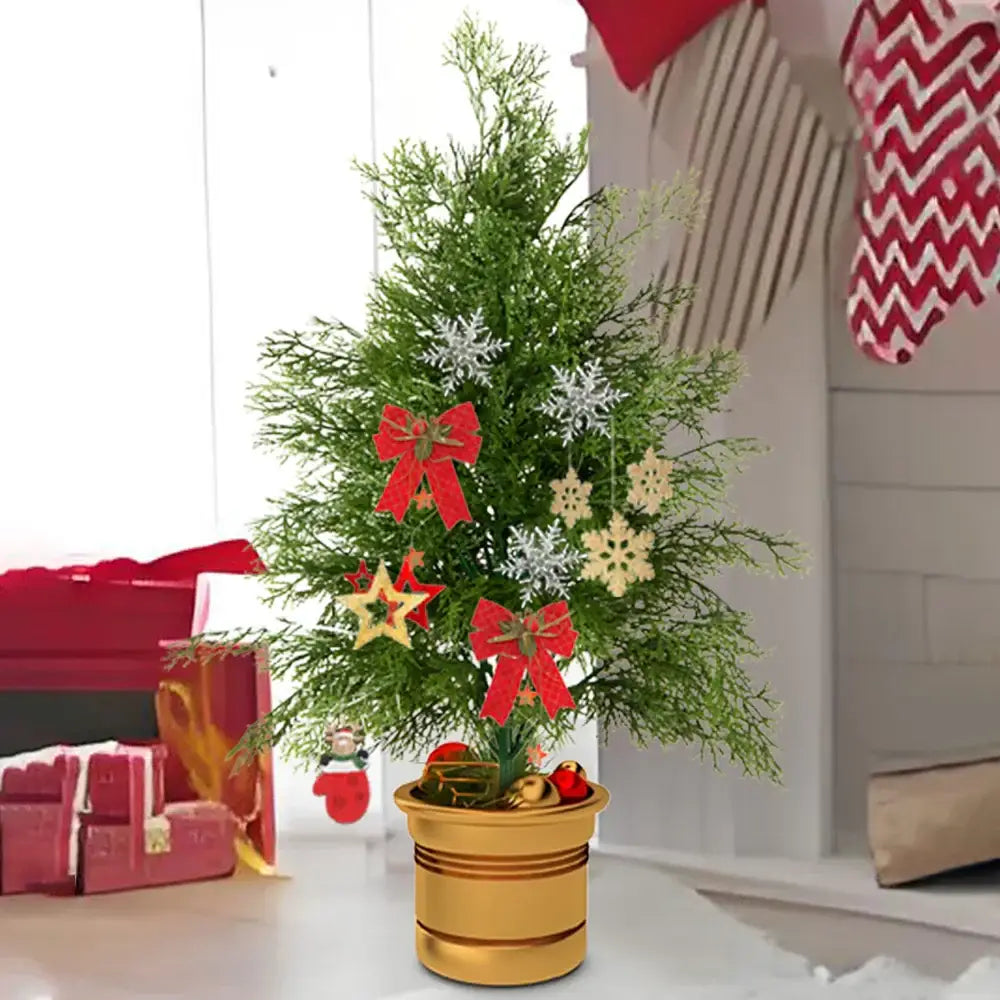 Dlight Decor 50cm Christmas Pine Tree with Realistic Cedar Branch