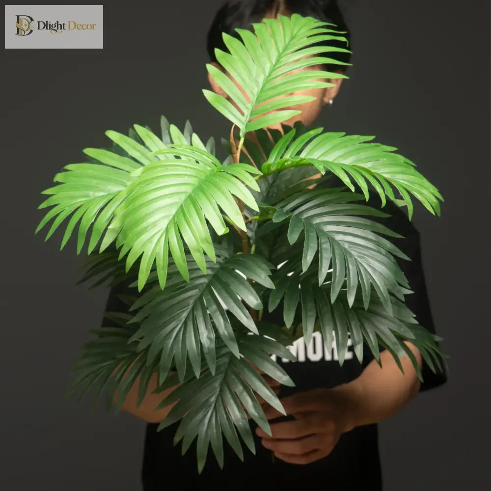 Dlight Decor 50cm Palm Tree with 14 Tropical Leaves
