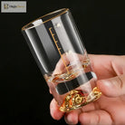 Dlight Decor 50ml/100ml Golden Mountain Shot Glass Thick Bottom Luxury Spirits Cup