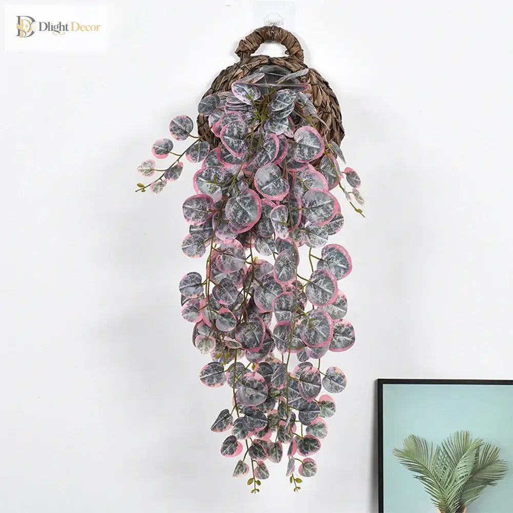 Dlight Decor 64cm Hanging Eucalyptus Vine with Apple Leaves