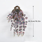 Dlight Decor 64cm Hanging Eucalyptus Vine with Apple Leaves 46.5cm Purple