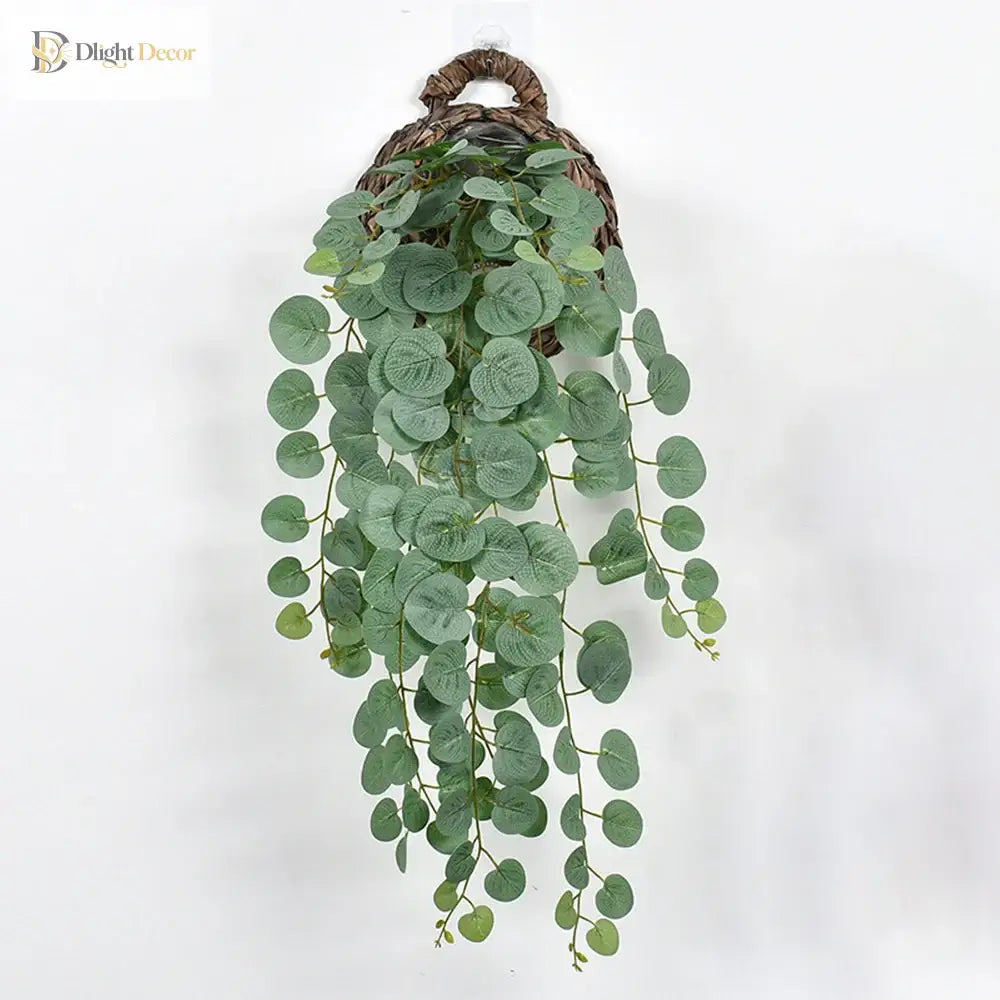 Dlight Decor 64cm Hanging Eucalyptus Vine with Apple Leaves