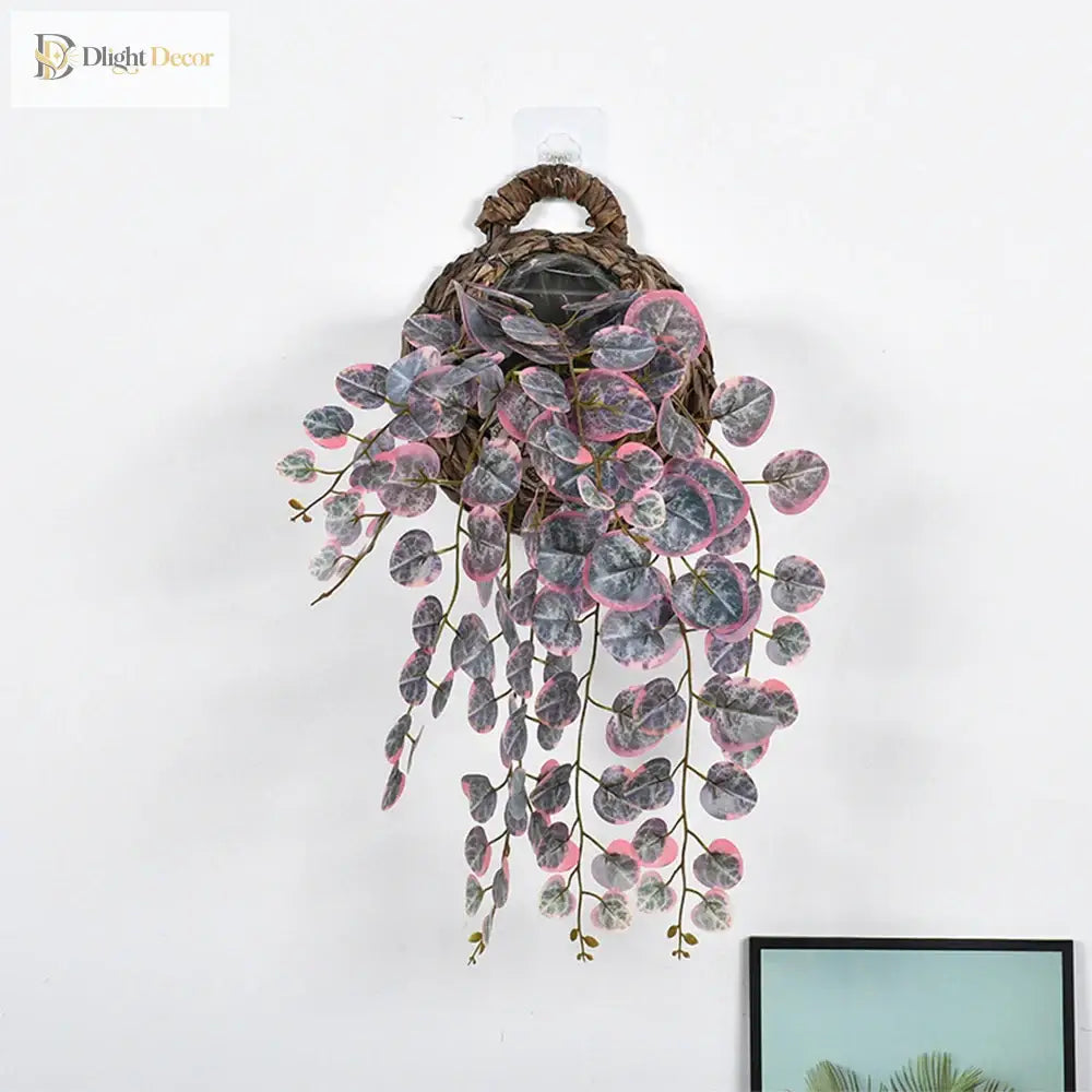 Dlight Decor 64cm Hanging Eucalyptus Vine with Apple Leaves