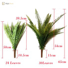 Dlight Decor 65cm Tropical Persian Palm Fern with Hanging Leaves