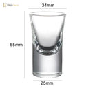 Dlight Decor 6pc 15ml Shot Glass Set – Thick Bottom Mini Liquor Cups 6pcs / 15ml