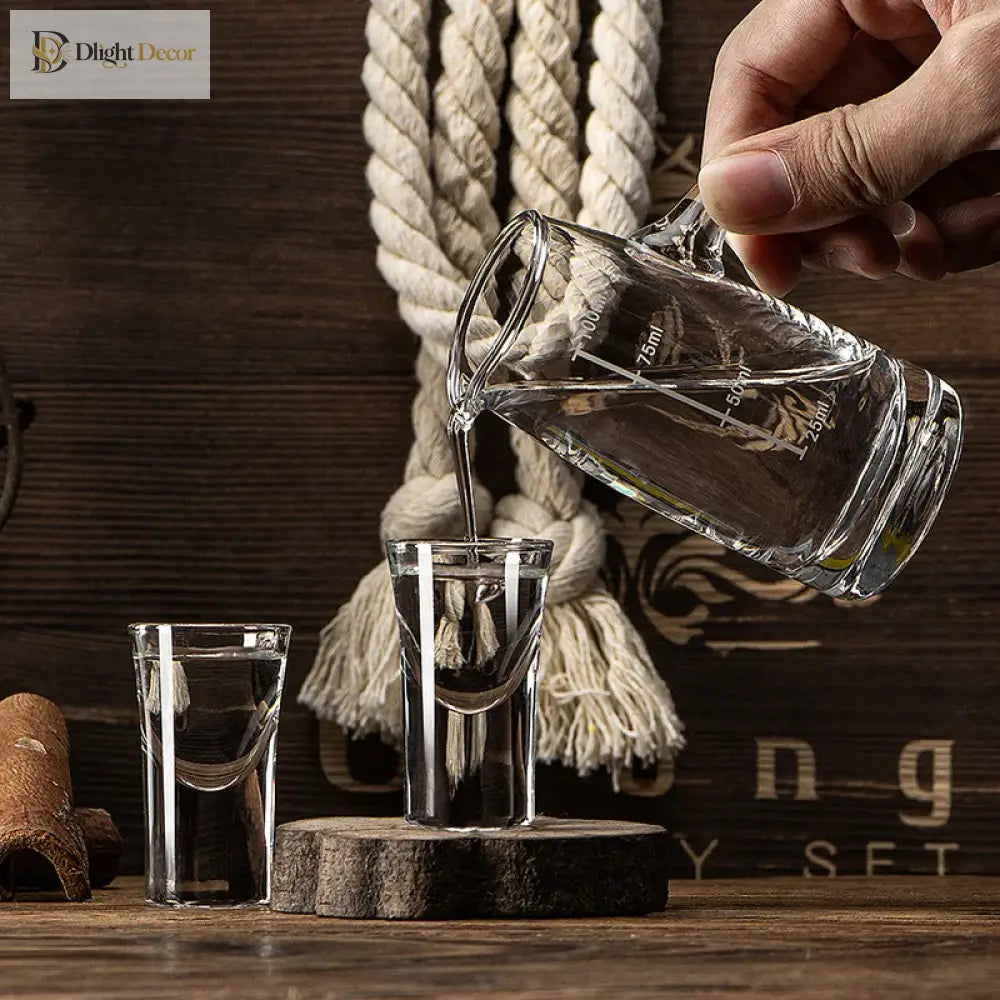 Dlight Decor 6pc 15ml Shot Glass Set – Thick Bottom Mini Liquor Cups 6pcs / 15ml
