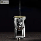 Dlight Decor 6pc Gold Rim Spirits Glass Set – Gilt Small Wine & Baijiu Cups 6pcs / 15ml