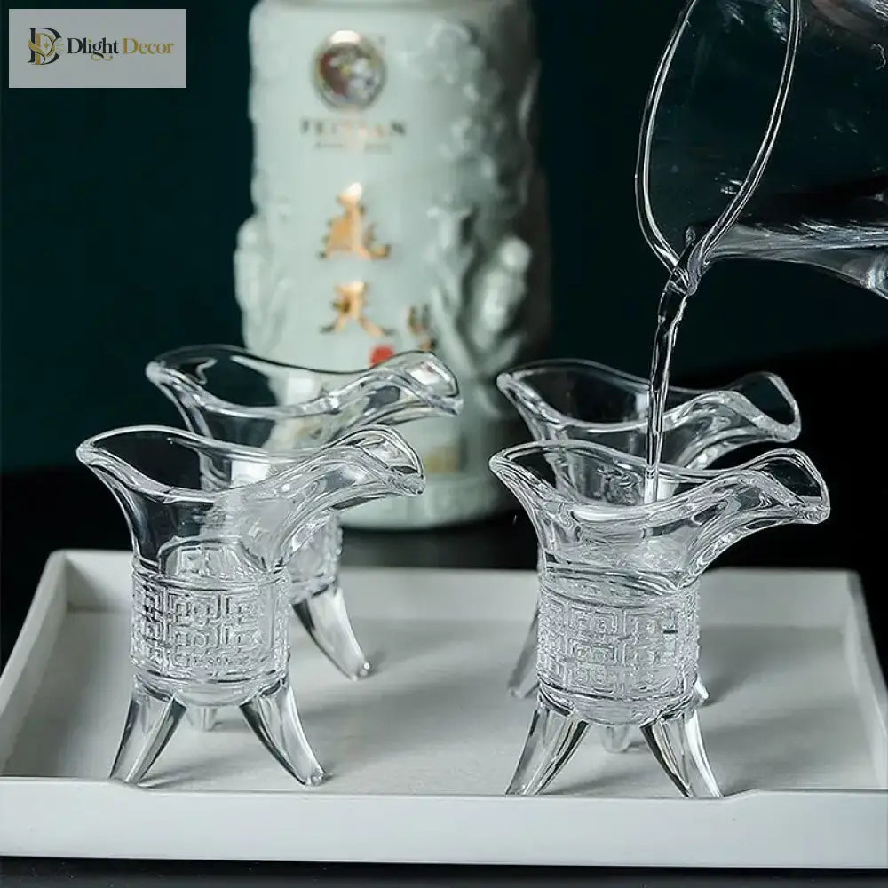 Dlight Decor 6pc Imperial Three-Foot Liquor Glass Set 20ml 6pcs / 20ml Cocktail Glasses