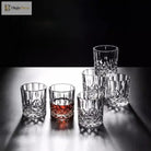 Dlight Decor 6pc Retro Engraved Glass Set Whisky Beer Juice & Water Cups 50ml / 6pcs