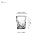 Dlight Decor 6pc Retro Engraved Glass Set Whisky Beer Juice & Water Cups 50ml / 6pcs