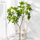 Dlight Decor 73cm Tropical Ficus Palm Tree Branch with Monstera Leaves