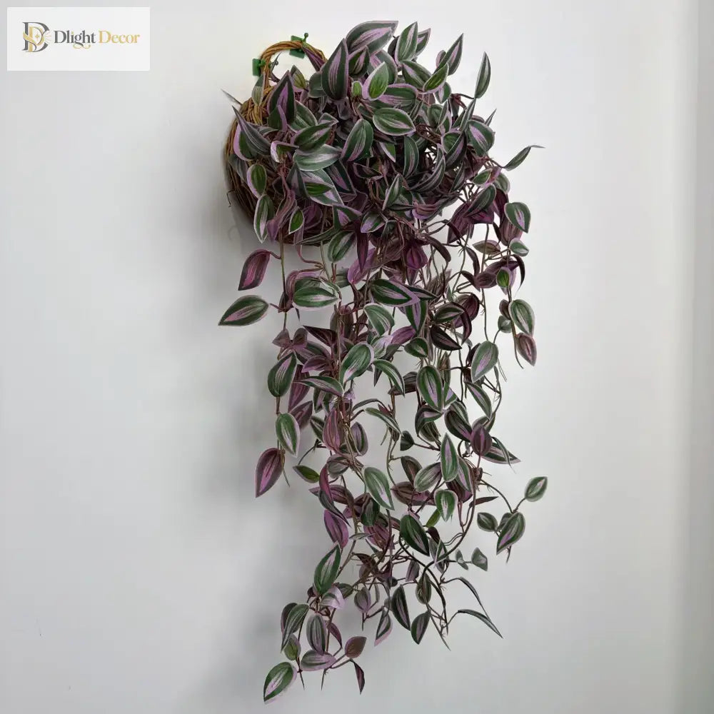 Dlight Decor 75cm Hanging Eucalyptus Vine with Scindapsus Leaves