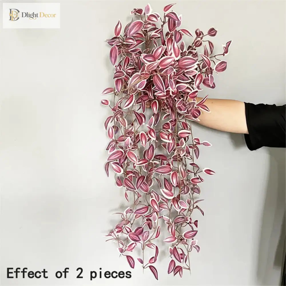 Dlight Decor 75cm Hanging Eucalyptus Vine with Scindapsus Leaves