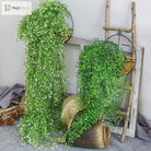 Dlight Decor 75cm Hanging Golden Bell Willow Vine with 5 Forks for Wall and Garden Decor