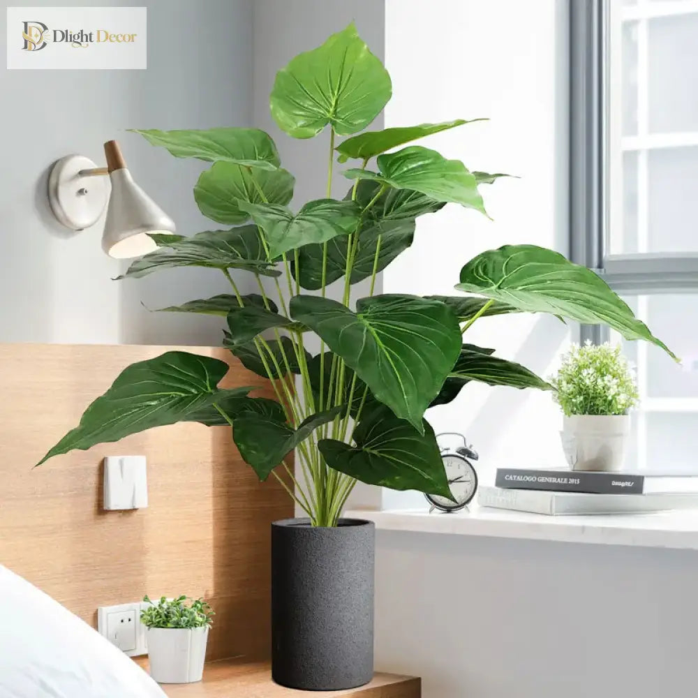 Dlight Decor 75cm Monstera Palm Tree with 24 Turtle Leaves