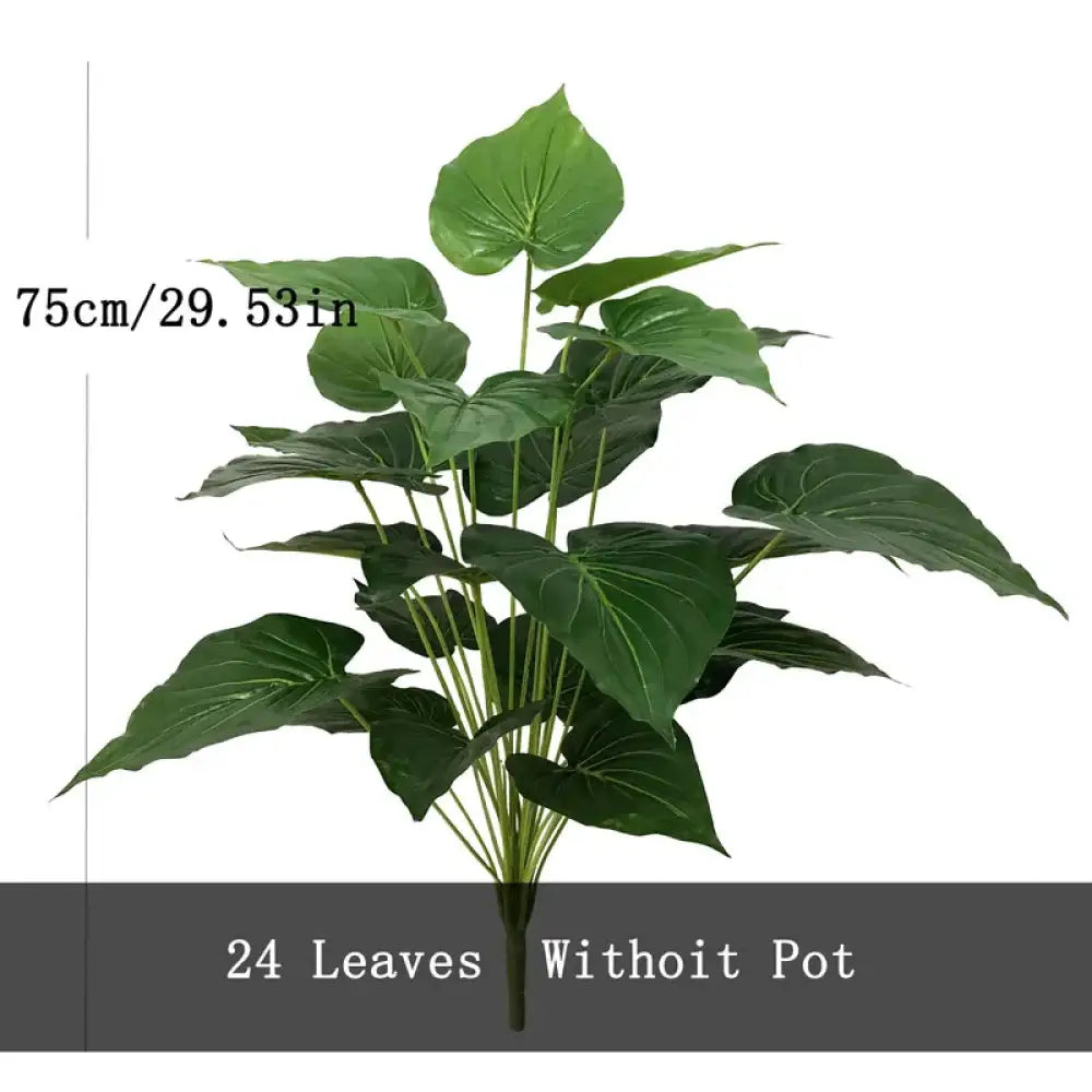 Dlight Decor 75cm Monstera Palm Tree with 24 Turtle Leaves B