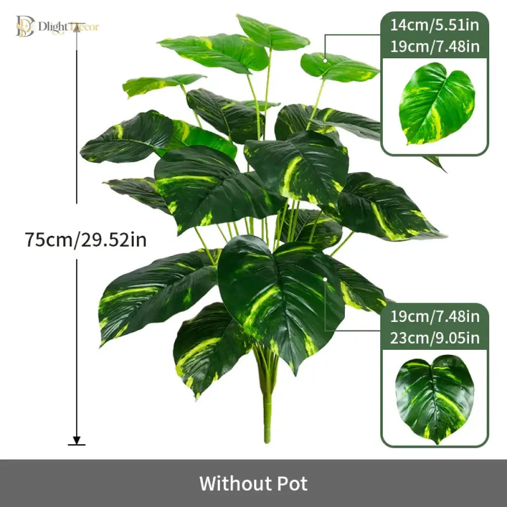 Dlight Decor 75cm Tropical Monstera Plant 24 Leaves