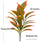 Dlight Decor 76cm Magnolia Banyan Leaf Branch with Green Sansevieria Accents D