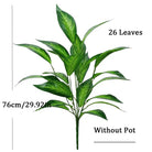Dlight Decor 76cm Tropical Magnolia Palm Branch with 26 Leaves 76cm 26toubailianye