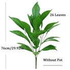 Dlight Decor 76cm Tropical Magnolia Palm Branch with 26 Leaves 76cm 26toushenbanma