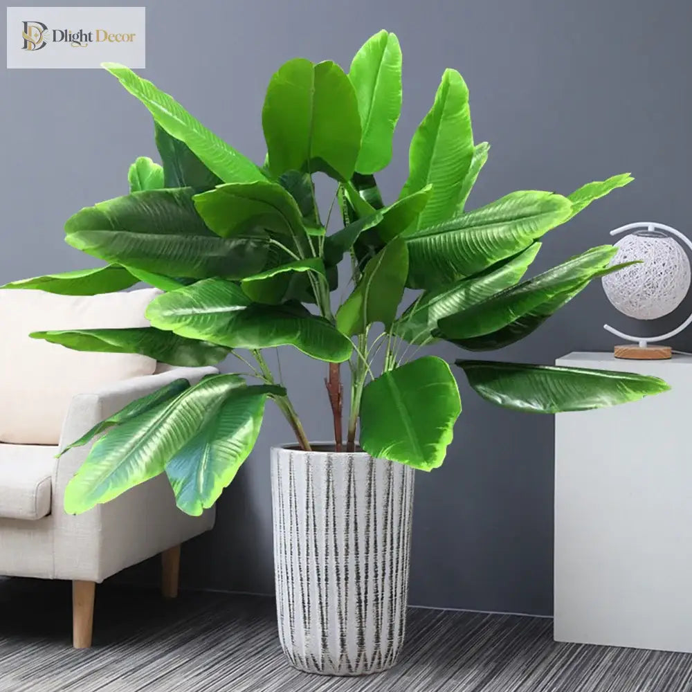 Dlight Decor 78cm Tall Tropical Monstera Plant with Banana Leaves