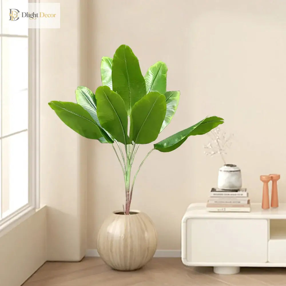 Dlight Decor 78cm Tall Tropical Monstera Plant with Banana Leaves