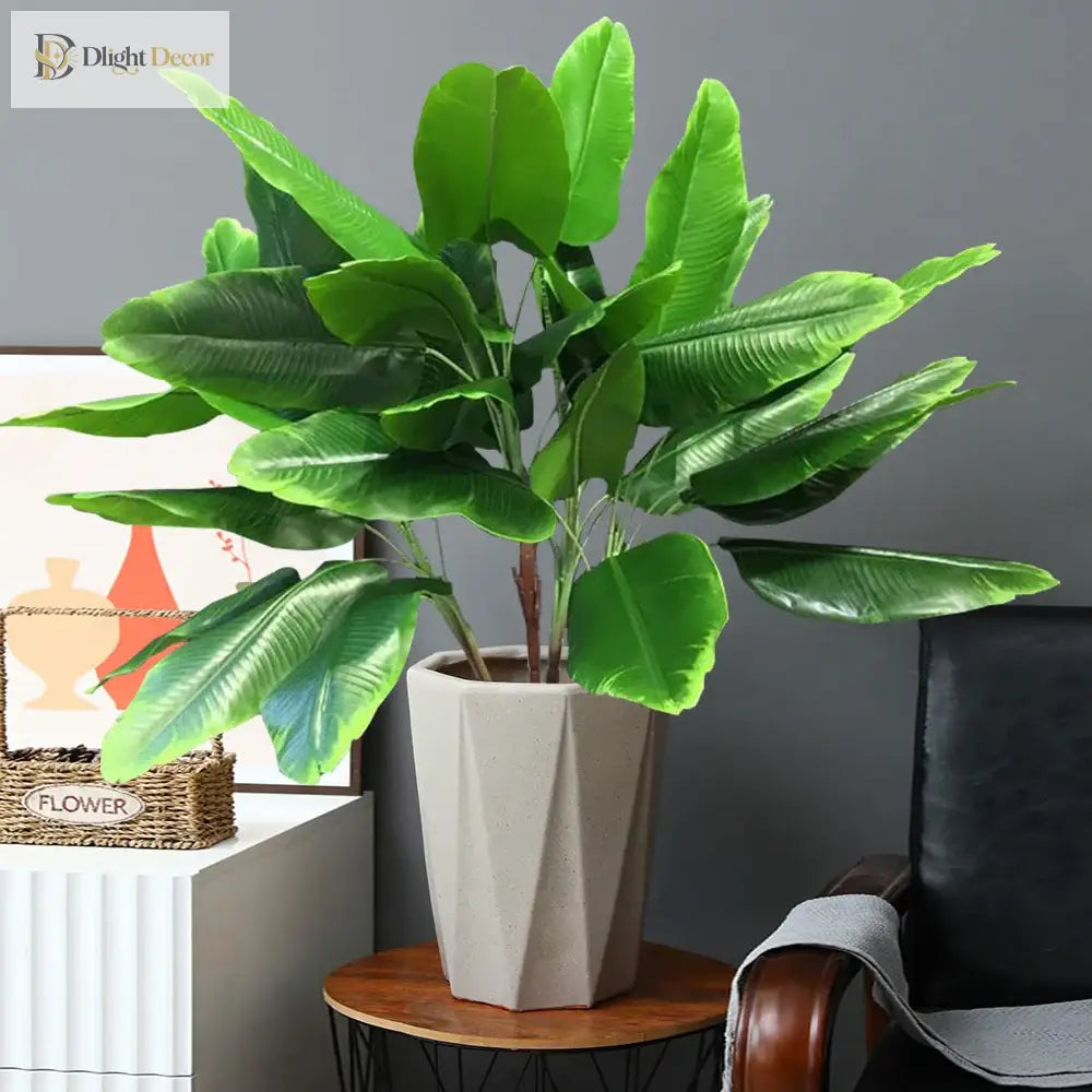 Dlight Decor 78cm Tall Tropical Monstera Plant with Banana Leaves