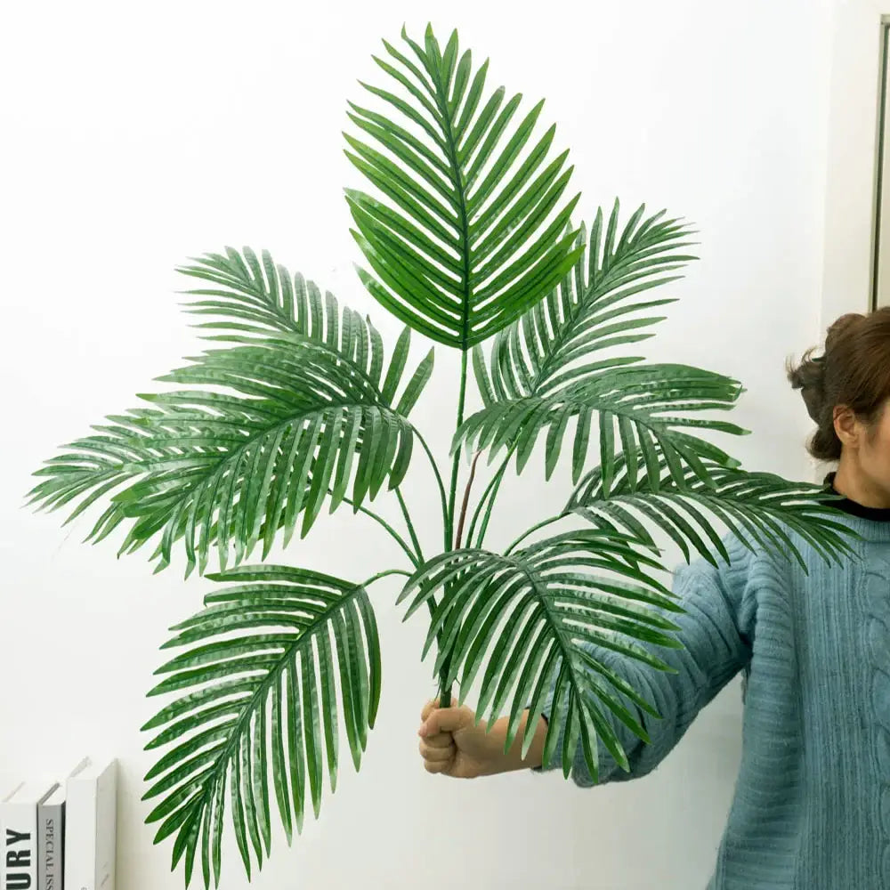 Dlight Decor 85cm Tropical Palm Banana Tree Branch with Monstera Leaves