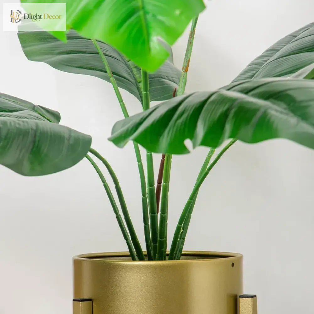 Dlight Decor 85cm Tropical Palm Banana Tree Branch with Monstera Leaves