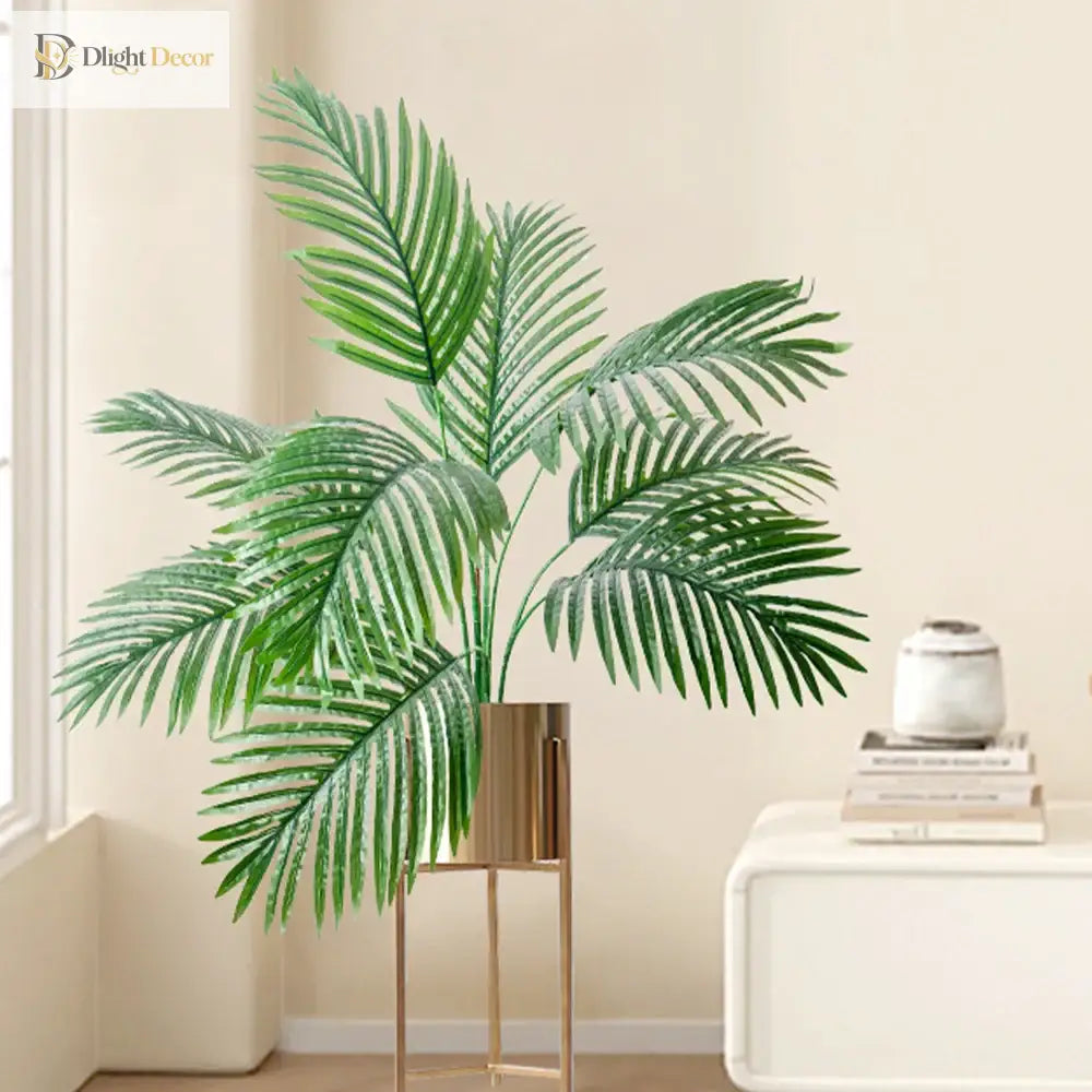Dlight Decor 85cm Tropical Palm Banana Tree Branch with Monstera Leaves