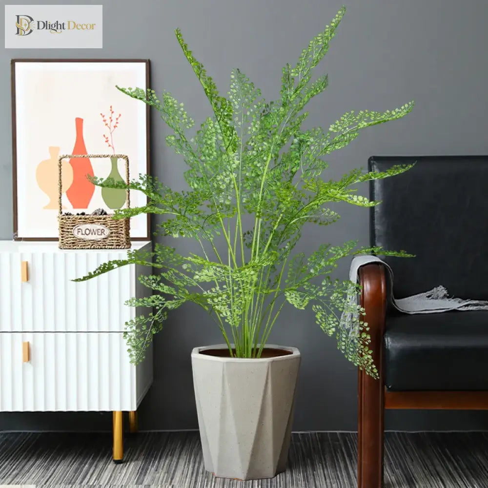 Dlight Decor 88cm Tropical Palm Fern Branch with Real Touch Leaves