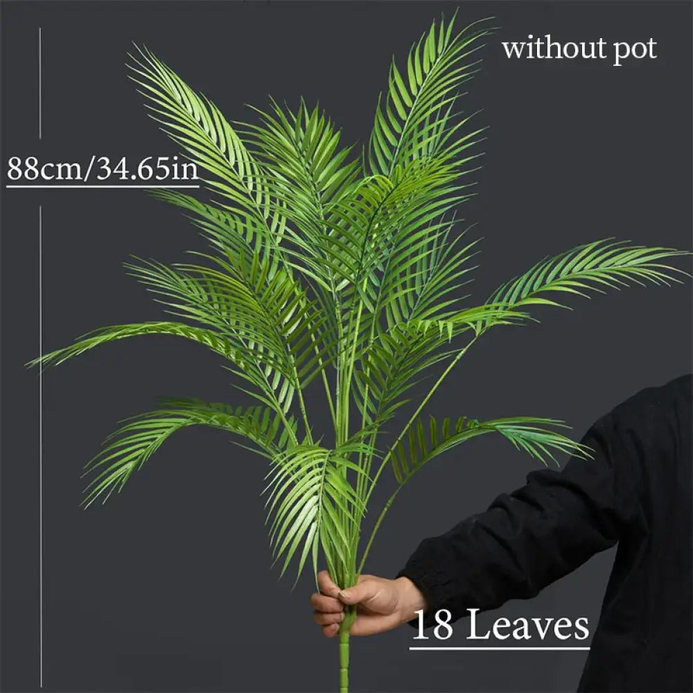 Dlight Decor 88cm Tropical Palm Fern Branch with Real Touch Leaves A